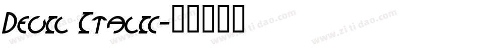 Devil Italic字体转换